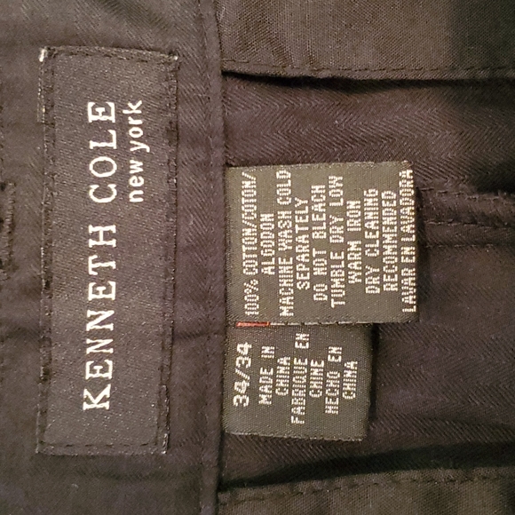 KENNETH COLE 34/34 BLACK STRIPPED PANTS - Picture 3 of 3
